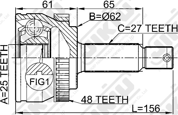 ШРУС JC11012 * JIKIU ШРУС JC11012 * JIKIU